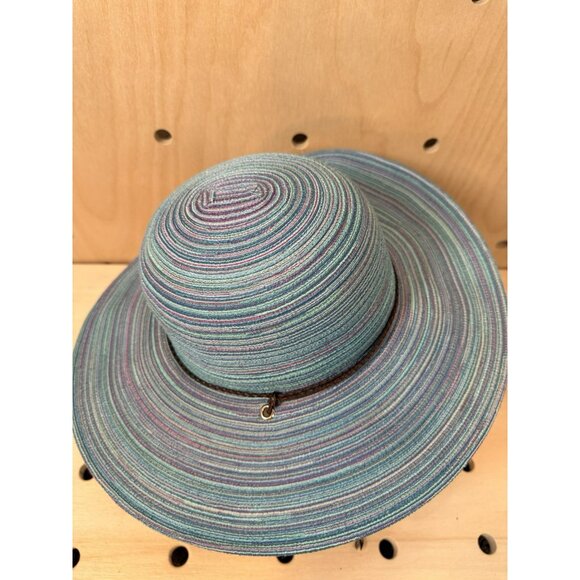 SunGrubbies Rachel UPF 50 Sun Hat Removable Chinstrap Purple Blue $59 Medium - Picture 4 of 11